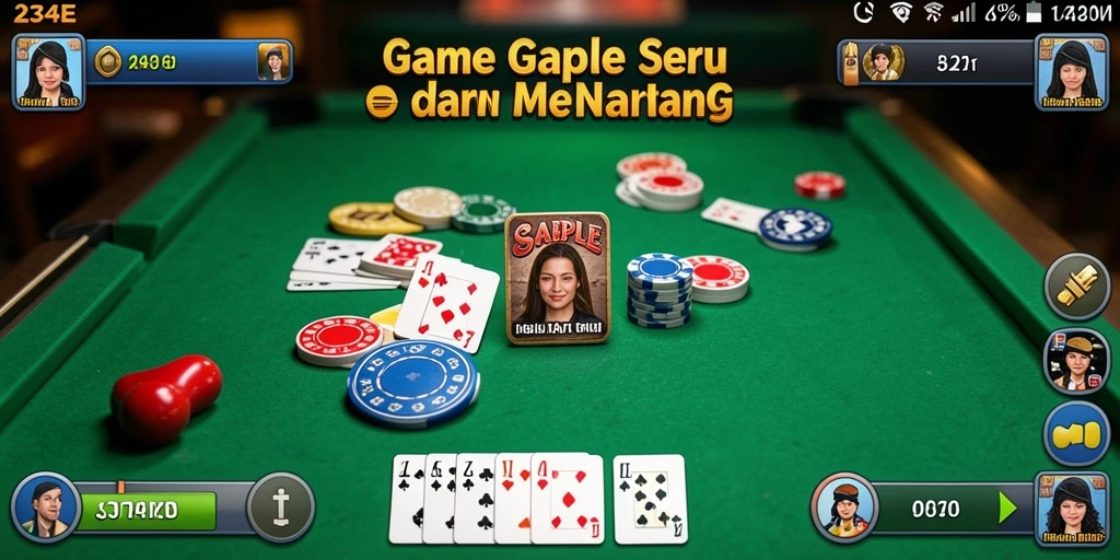Screenshot gameplay seru Gaple di 234E.