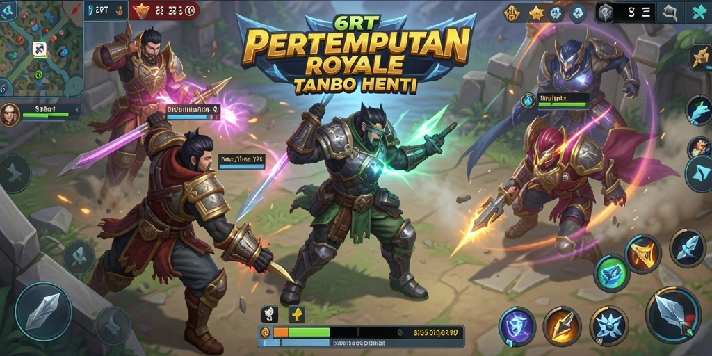 Gameplay seru dalam pertempuran Royale yang mendebarkan.