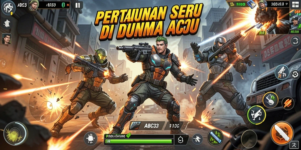 Tampilan aksi seru dalam gameplay ABC33 yang menegangkan.