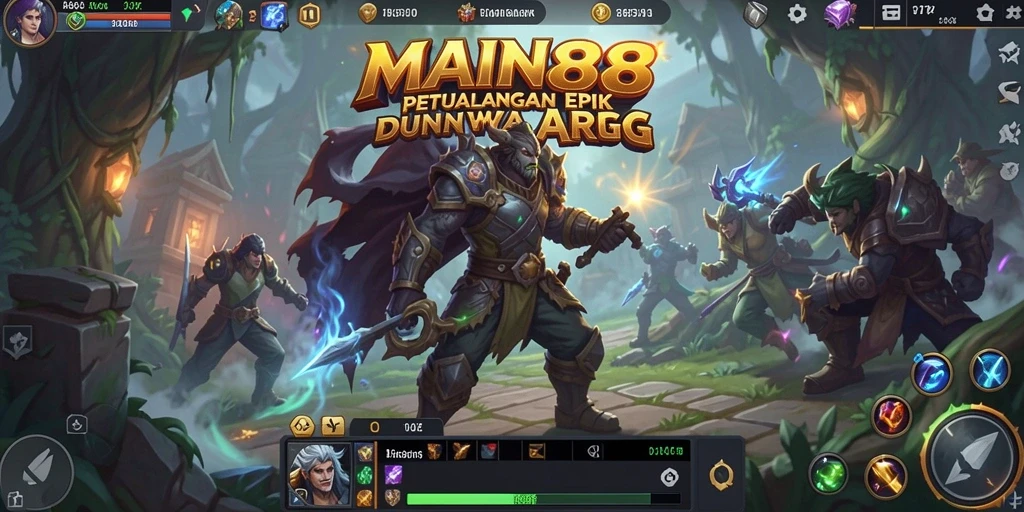 Screenshot utama MAIN88 menampilkan pertempuran epik di dunia ARPG.