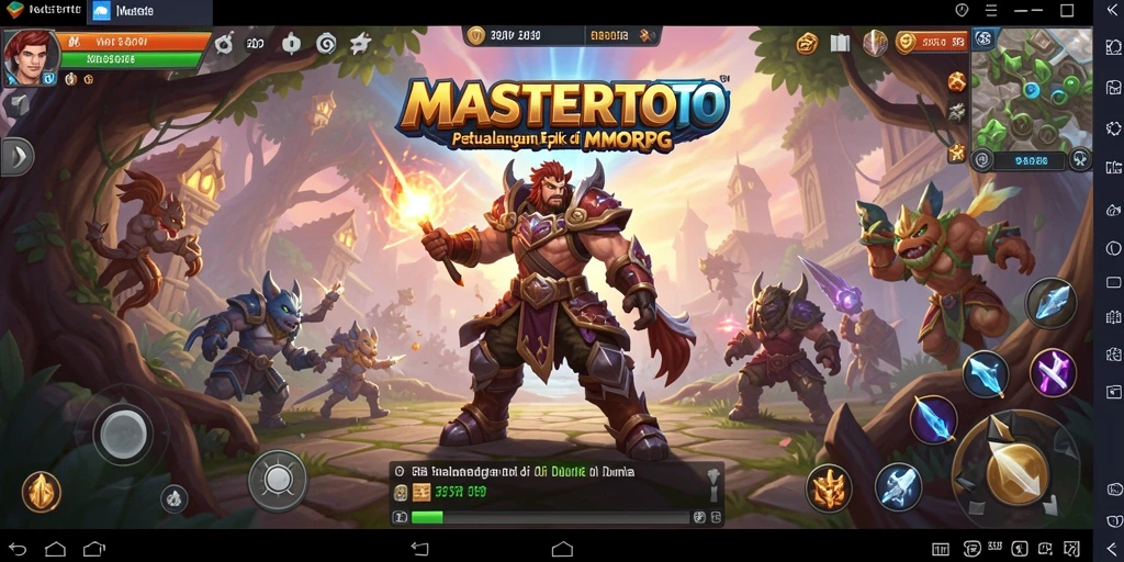 Screenshot menunjukkan aksi seru dalam petualangan MMORPG MASTERTOTO.