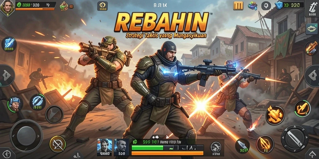 Tampilan gameplay REBAHIN yang menantang dan strategis.